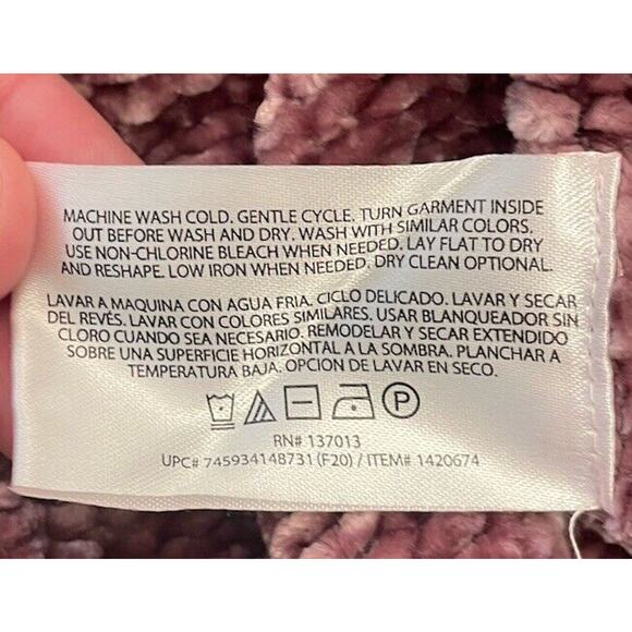 Orvis Women's Classic Collection Chenille Sweater Mauve Size Small Super Soft - Picture 4 of 5